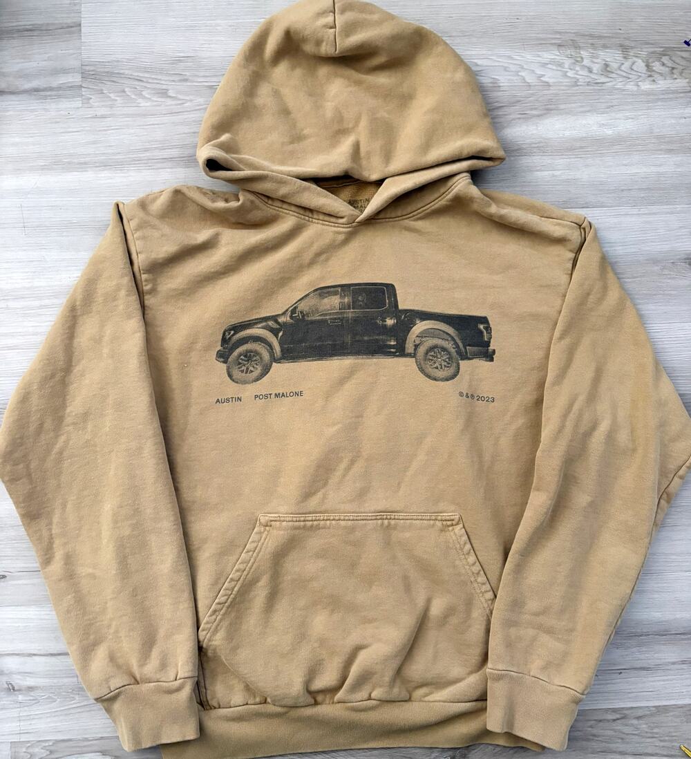 Post Malone Austin Hoodie Mens Size Large Truck If Yall Werent Here Tour 2023